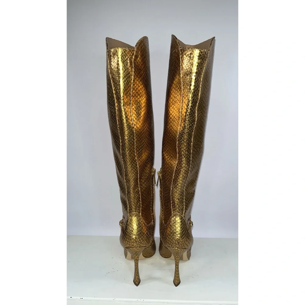 Sam Edelman Elia Bronze Metallic Snake Print Boot (Size: 9) - Picture 10 of 11